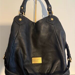 Marc By Marc Jacobs Black Leather “CLASSIC Q FRANCESCA” Shoulder Bag